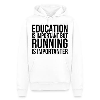 Course Course Course - Sweat à capuche Premium bio Homme - blanc - Devant - Nico (187cm)