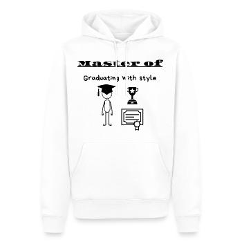 Master of Graduating with style - Men’s Premium Organic Hoodie - white - Front - Nico (187cm)