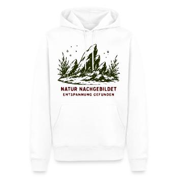 Natur Nachgebildet Entspannung Gefunden - Männer Premium Bio Hoodie - Weiß - Vorne - Nico (187cm)
