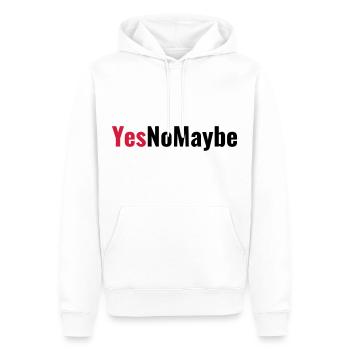 Yes No Maybe Verlobungsantrag - Männer Premium Bio Hoodie - Weiß - Vorne - Nico (187cm)