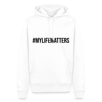 My Life Matters Hashtag Design Gift - Sweat à capuche Premium bio Homme - blanc - Devant - Nico (187cm)