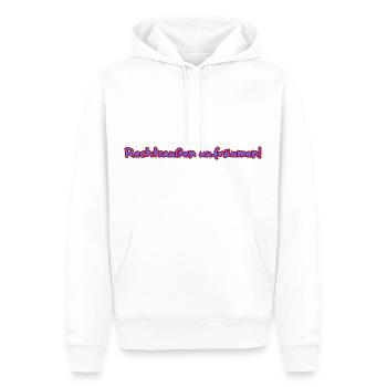 Clean up the far right! - Men’s Premium Organic Hoodie - white - Front - Nico (187cm)