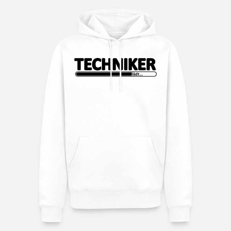 Techniker // Technikerin // Wird Techniker // lädt - Männer Premium Bio Hoodie - Weiß