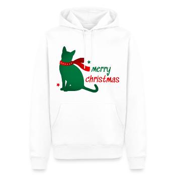 Katze Stern Tier Weihnachten Schal 3D Geschenk - Männer Premium Bio Hoodie - Weiß - Vorne - Nico (187cm)