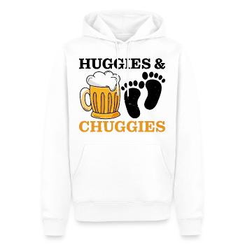 Huggies et Chuggies 16 - Sweat à capuche Premium bio Homme - blanc - Devant - Nico (187cm)