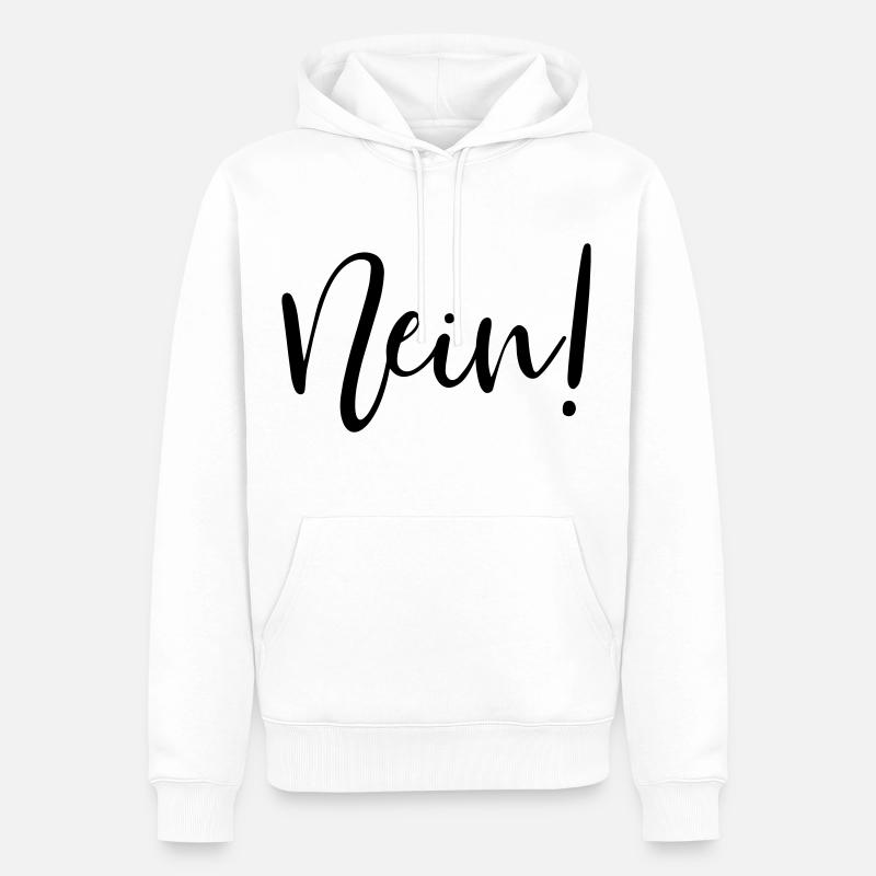 Nein! - Männer Premium Bio Hoodie - Weiß