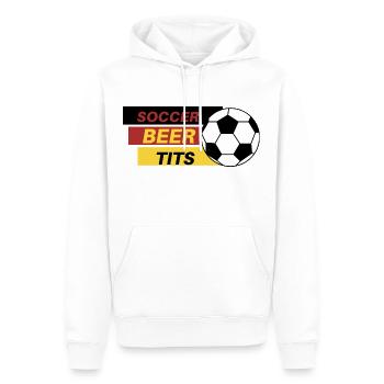 Soccer beer tits T-shirt - Männer Premium Bio Hoodie - Weiß - Vorne - Nico (187cm)