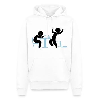 A poker player wins a game - Men’s Premium Organic Hoodie - white - Front - Nico (187cm)