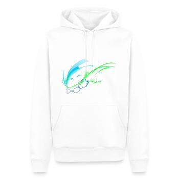 bluegreen - Männer Premium Bio Hoodie - Weiß - Vorne - Nico (187cm)