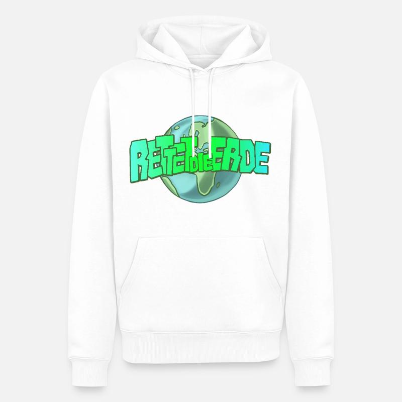 rettet die erde - Männer Premium Bio Hoodie - Weiß