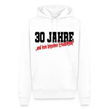 30 Jahre Geburtstag Lustiger Spruch Geschenk - Männer Premium Bio Hoodie - Weiß - Vorne - Nico (187cm)