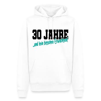 30. Geburtstag 30 Jahre Lustig Spruch Geschenk - Männer Premium Bio Hoodie - Weiß - Vorne - Nico (187cm)