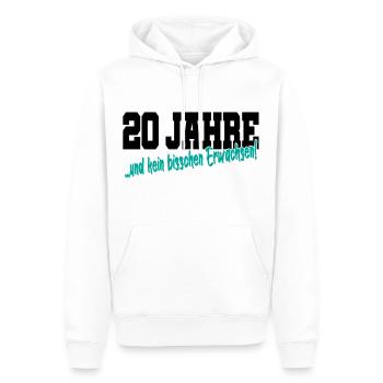20. Geburtstag 20 Jahre Lustig Spruch Geschenk - Männer Premium Bio Hoodie - Weiß - Vorne - Nico (187cm)