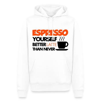 Coffee - Sweat à capuche Premium bio Homme - blanc - Devant - Nico (187cm)