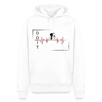 Cyclists - Pulse - Men’s Premium Organic Hoodie - white - Front - Nico (187cm)