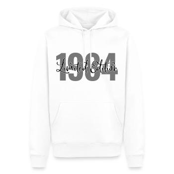 Limited Edition 1984 - Männer Premium Bio Hoodie - Weiß - Vorne - Nico (187cm)