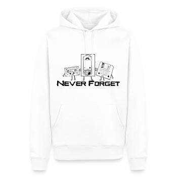 Cassette Video Diskette - Men’s Premium Organic Hoodie - white - Front - Nico (187cm)