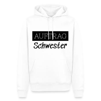 Commander Sister Family Funny Gift - Sweat à capuche Premium bio Homme - blanc - Devant - Nico (187cm)