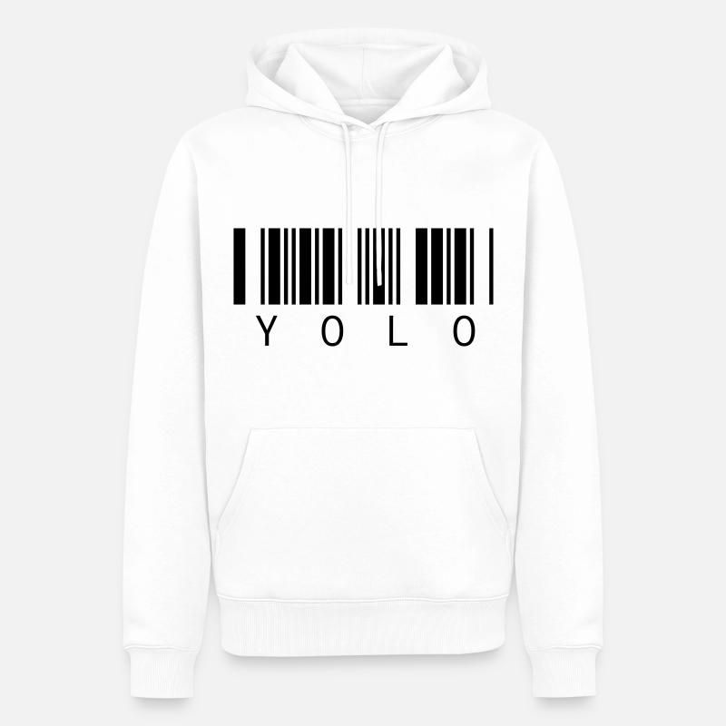 YOLO - Vous ne vivez qu’une fois - Sweat à capuche Premium bio Homme - blanc