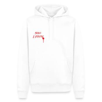 Ich bin der Fehler 😌 - Männer Premium Bio Hoodie - Weiß - Vorne - Nico (187cm)