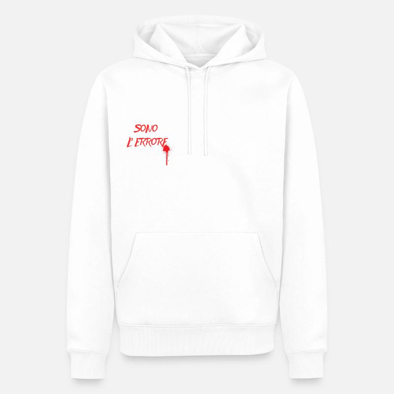 Ich bin der Fehler 😌 - Männer Premium Bio Hoodie - Weiß