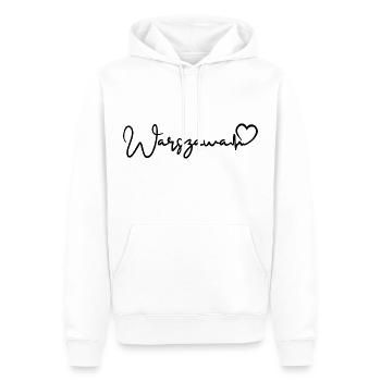 Warszawa Herzschlag Warschau - Männer Premium Bio Hoodie - Weiß - Vorne - Nico (187cm)