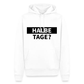Des demi-journées ? - Sweat à capuche Premium bio Homme - blanc - Devant - Nico (187cm)
