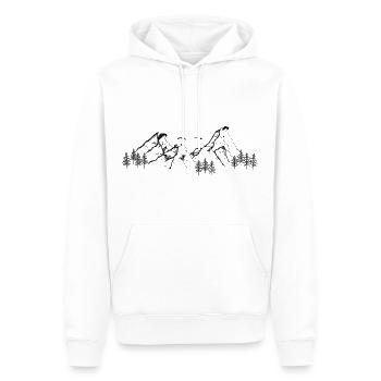 summer mountain - Männer Premium Bio Hoodie - Weiß - Vorne - Nico (187cm)