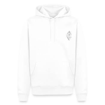 La Vulva - Where it all starts - Männer Premium Bio Hoodie - Weiß - Vorne - Nico (187cm)