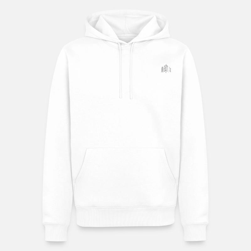 3 arbres dessinés simplement - Sweat à capuche Premium bio Homme - blanc