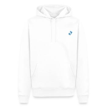 Stylish Minimalistic Soda Can - Men’s Premium Organic Hoodie - white - Front - Nico (187cm)