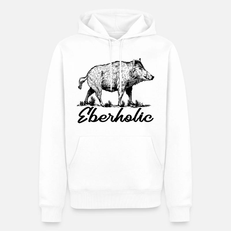 Chasse d'Eberholic Waidmannsheil - Sweat à capuche Premium bio Homme - blanc