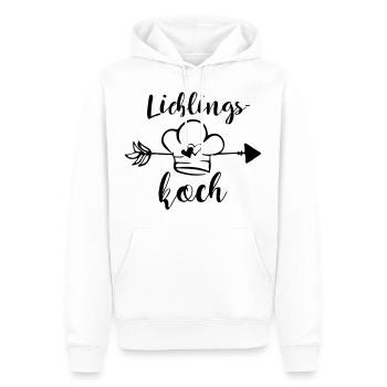 Lieblingskoch kochen Hobbykoch Spruch Geschenk - Männer Premium Bio Hoodie - Weiß - Vorne - Nico (187cm)