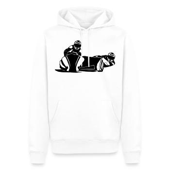 Sidecar Race - Sidecar Race - Course de Sidecar - Sweat à capuche Premium bio Homme - blanc - Devant - Nico (187cm)