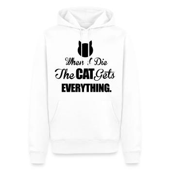 Cat - Sweat à capuche Premium bio Homme - blanc - Devant - Nico (187cm)