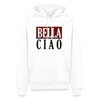 Bella Ciao Lied Casa de Spanien - Männer Premium Bio Hoodie - Weiß - Vorne - Nico (187cm)