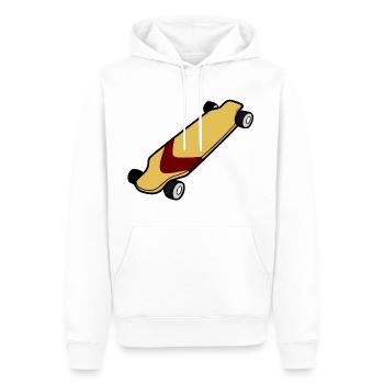 Ein schönes Longboard - Männer Premium Bio Hoodie - Weiß - Vorne - Nico (187cm)