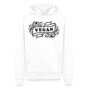 Bannière VEGAN - Sweat à capuche Premium bio Homme - blanc - Devant - Nico (187cm)
