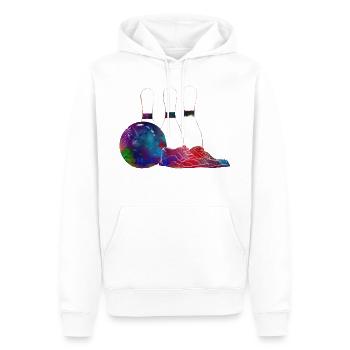 Bowling Sportkunst #bowling #sport - Männer Premium Bio Hoodie - Weiß - Vorne - Nico (187cm)
