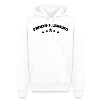 légende de la pêche pêcheur pêche - Sweat à capuche Premium bio Homme - blanc - Devant - Nico (187cm)