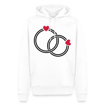 Les alliances - Sweat à capuche Premium bio Homme - blanc - Devant - Nico (187cm)