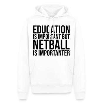 Netzball - Männer Premium Bio Hoodie - Weiß - Vorne - Nico (187cm)