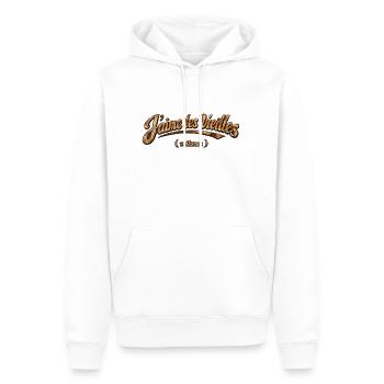 Ich mag alte, rostige Autos - Männer Premium Bio Hoodie - Weiß - Vorne - Nico (187cm)