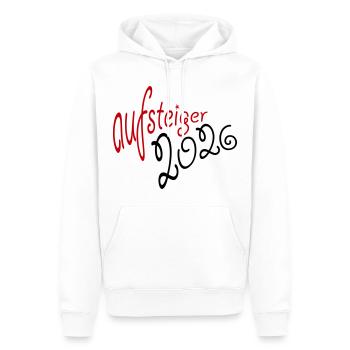 Aufsteiger 2026 Aufstieg - Männer Premium Bio Hoodie - Weiß - Vorne - Nico (187cm)