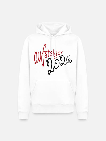 Aufsteiger 2026 Aufstieg - Männer Premium Bio Hoodie - Weiß