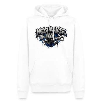 Mechaniker Kraft - Handwerk mit Schrauben - Männer Premium Bio Hoodie - Weiß - Vorne - Nico (187cm)