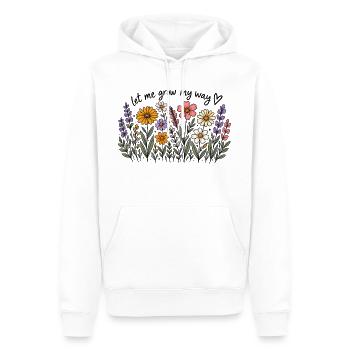 Let Me Grow My Way - Männer Premium Bio Hoodie - Weiß - Vorne - Nico (187cm)