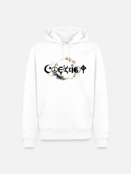 Coexist – Frieden, Vielfalt & Toleranz - Männer Premium Bio Hoodie - Weiß