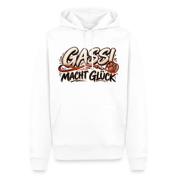 Hundeliebe Gassizeit Geschenk für Hundehalter - Männer Premium Bio Hoodie - Weiß - Vorne - Nico (187cm)