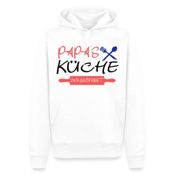 Papas Küche 24h - Männer Premium Bio Hoodie - Weiß - Vorne - Nico (187cm)